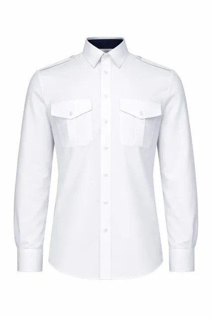 Soldier Profil skjorte herre, regular, hvit, l/e