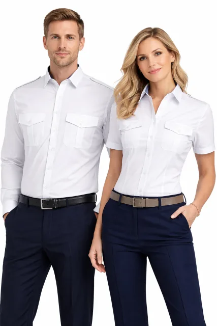 Soldier Profil skjorte herre, regular, hvit, l/e