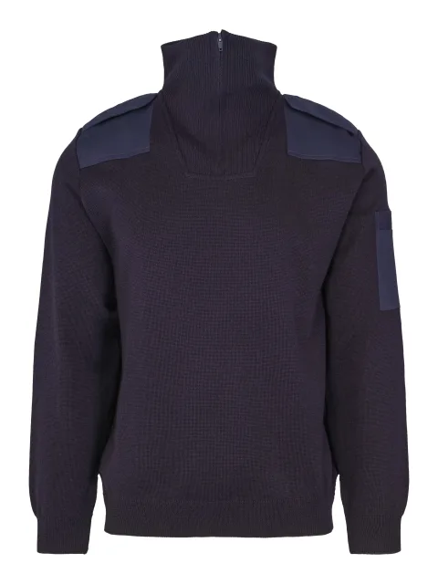 Voss natogenser m/zip rundstrikk, unisex, mørk marine