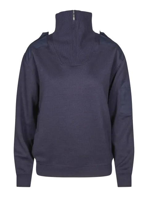 Birk natogenser m/zip interlock, unisex, mørk marine
